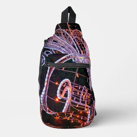 ピンクの渦巻き スリングバッグ (正面)