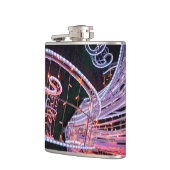 ピンクの渦巻き フラスク (左)