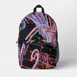 ピンクの渦巻き プリントバックパック