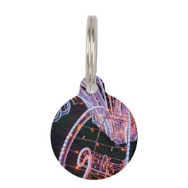 ピンクの渦巻き ペット　ネームタグ