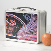 ピンクの渦巻き メタルランチボックス (インサイチュ)