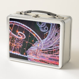 ピンクの渦巻き メタルランチボックス