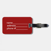 ピンクの渦巻き ラゲッジタグ (裏面横)