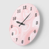 ピンクの渦巻の柱時計 ラージ壁時計 (傾斜)