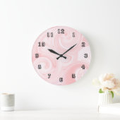 ピンクの渦巻の柱時計 ラージ壁時計 (ホーム)