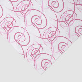 ピンクの渦巻の白10" X 15"ティッシュペーパー 薄葉紙 (詳細)