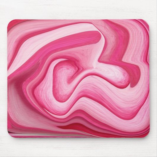 ピンクの渦巻のmousepad マウスパッド (正面)