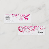 ピンクの渦巻 スキニー名刺 (正面/裏面)