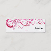 ピンクの渦巻 スキニー名刺 (裏面)