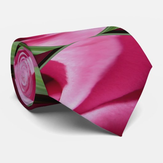 ピンクの渦巻 ネクタイ (ロール)