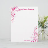 ピンクの渦巻 レターヘッド (スタンド正面)