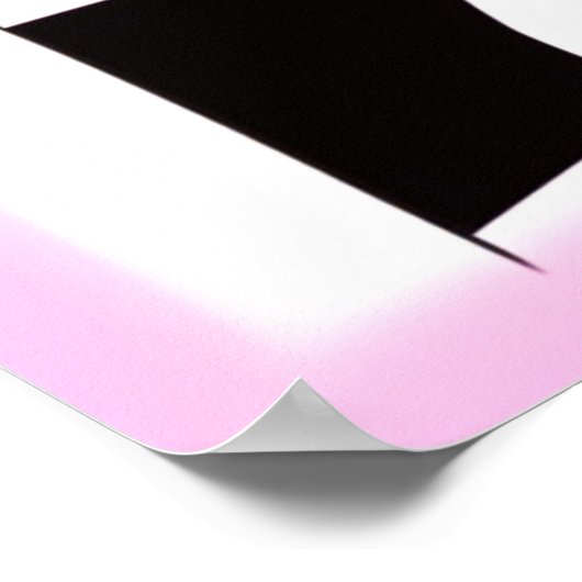 ピンクの渦:降下市松模様にする ポスター (角)