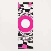 ピンクの渦：降下市松模様にする ヨガマット (裏面)