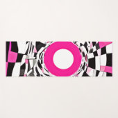 ピンクの渦：降下市松模様にする ヨガマット (正面(横))