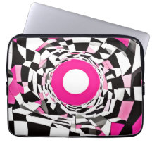 ピンクの渦：降下市松模様にする