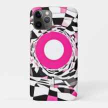 ピンクの渦：降下市松模様にする