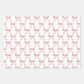 ピンクの湾曲形19" x 29"ラッピング紙3枚、マット ラッピングペーパーシート (正面2)