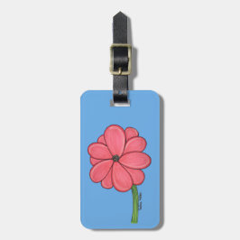 ピンクの満開の花 ラゲッジタグ