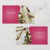 ピンクの滑らかなcosmetologyの名刺 名刺 (正面/裏面)