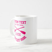 ピンクの漕ぎオールを交配するパドルカスタムズ·コーヒー·マグ コーヒーマグカップ (正面左)