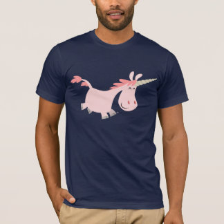 ピンクの漫画のユニコーンのTシャツ Tシャツ