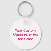 ピンクの漫画の車のキーチェーン キーホルダー (裏面)