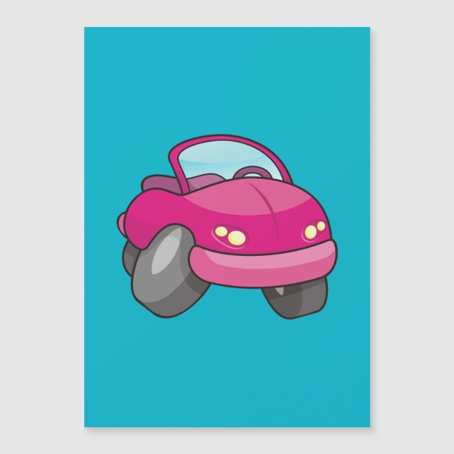 ピンクの漫画の車 (正面)
