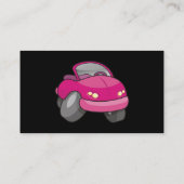 ピンクの漫画の車 名刺 (裏面)