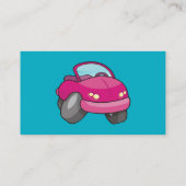 ピンクの漫画の車 名刺 (裏面)