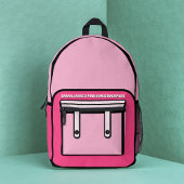 ピンクの漫画スタイルマンガプリントバックパック プリントバックパック