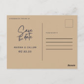 ピンクの濃紺のスクリプモダントの写真 ポストカード (裏面)