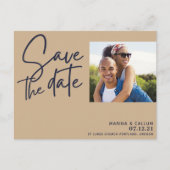 ピンクの濃紺のスクリプモダントの写真 ポストカード (正面)