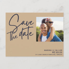 ピンクの濃紺のスクリプモダントの写真 ポストカード