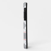 ピンクの灰色のアーガイル柄のなプレッピー Case-Mate iPhoneケース (裏面/左)