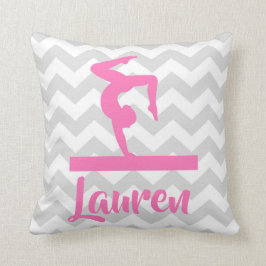 ピンクの灰色の体操の装飾用クッション クッション