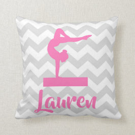 ピンクの灰色の体操の装飾用クッション クッション