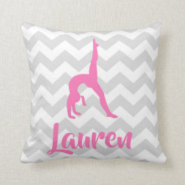 ピンクの灰色の体操の装飾用クッション クッション