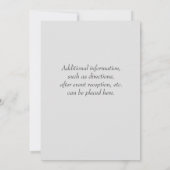 ピンクの灰色の洗礼の《キリスト教》洗礼式や命名式 招待状 (裏面)