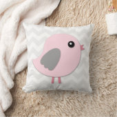 ピンクの灰色の鳥の子供部屋の装飾用クッション クッション (ブランケット)
