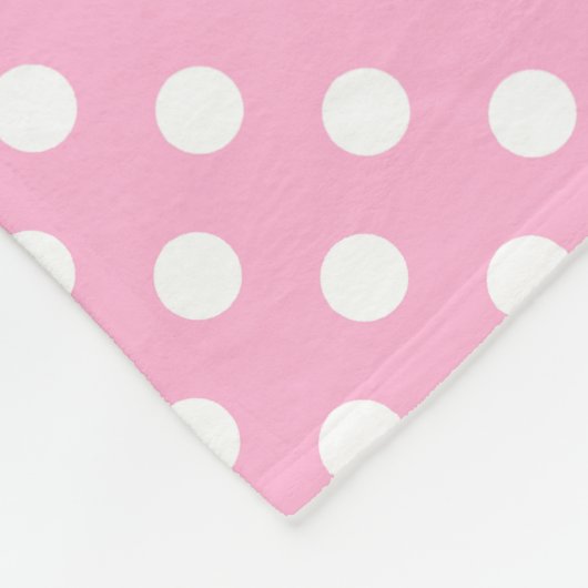 ピンクの灰色はクローバーのモノグラムに点を打ちます フリースブランケット (角)