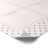 ピンクの点々のある週次プランナー印刷可能 ポスター (角)