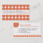 ピンクの点の名刺 名刺 (正面/裏面)