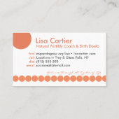 ピンクの点の名刺 名刺 (裏面)