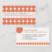 ピンクの点の名刺 名刺 (正面/裏面)