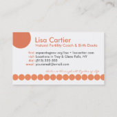 ピンクの点の名刺 名刺 (裏面)