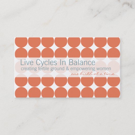 ピンクの点の名刺 名刺 (正面)