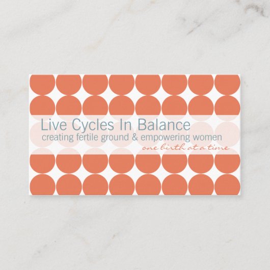 ピンクの点の名刺 名刺 (正面)