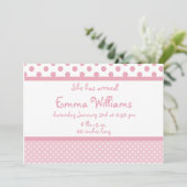 ピンクの点の誕生の発表 案内状 (スタンド正面)