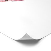 ピンクの無脊椎動物の貝殻 ポスター (角)