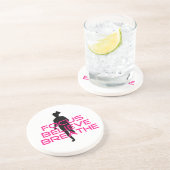 ピンクの焦点は呼吸します信じます コースター (側面)